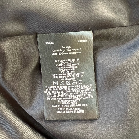 Ted Baker London Flamie Jacquard Ballerina Black Gold Midi Sleeveless Dress, 6 - Picture 11 of 12